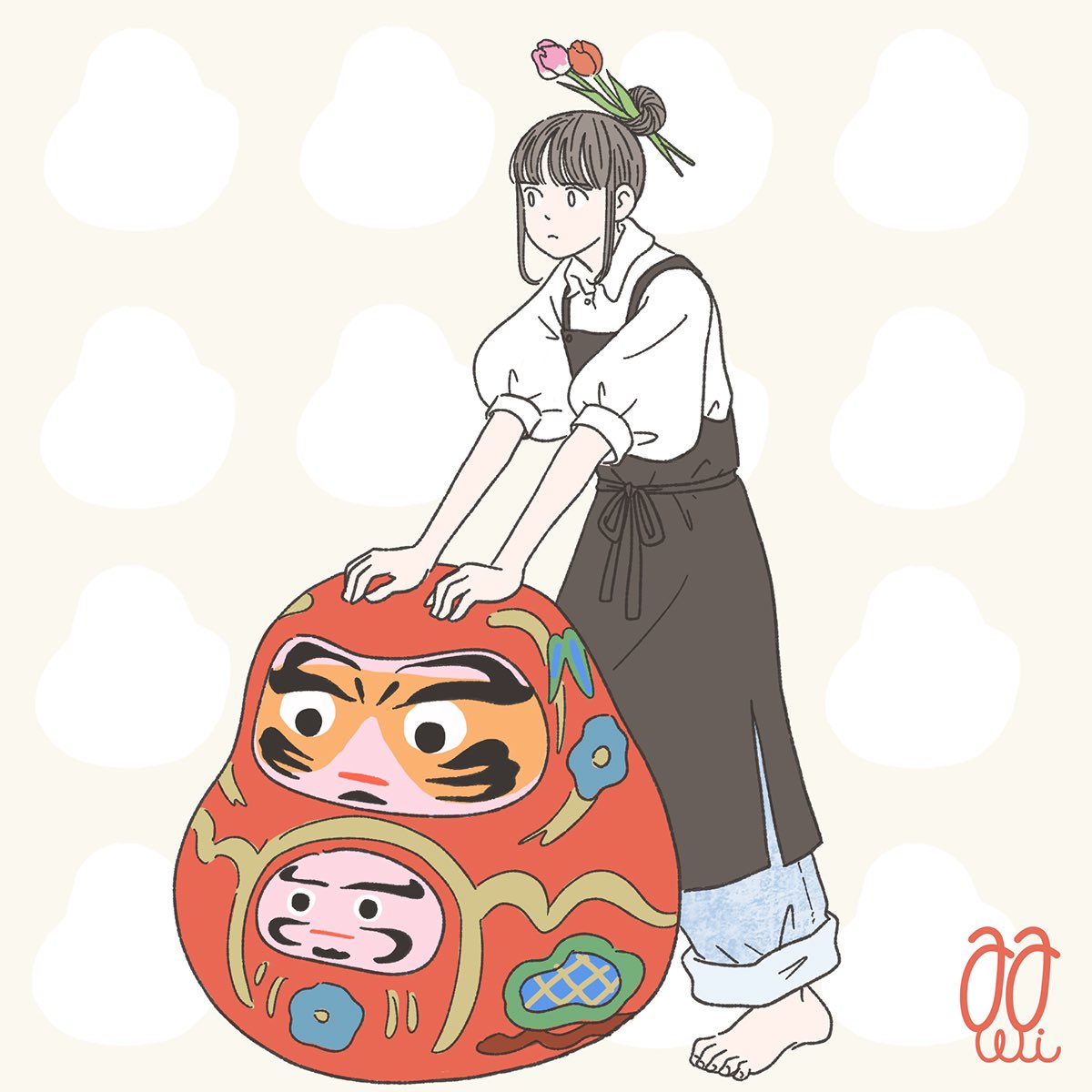 「イラスト : 大きなことにばかりとらわれると、ただ自分だけのまま時は過ぎる。 」|あわいのイラスト