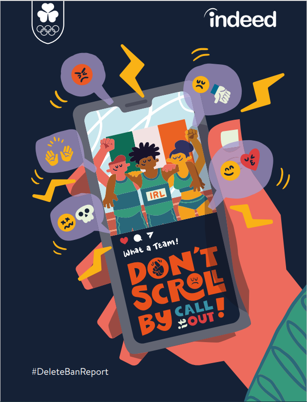 sportireland's tweet photo. Sport Ireland are proudly supporting the @teamireland new ‘Don’t Scroll By’ campaign.

We will be taking a zero-tolerance approach to online abuse, discrimination and hate speech, and will #DeleteBanReport any of this type of commentary on our channels.

https://t.co/lAmpopFyB8 https://t.co/NmSH4yi3Pn
