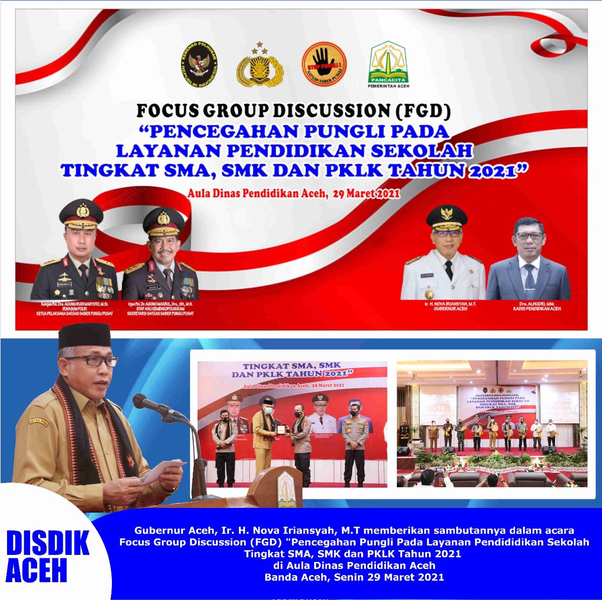 disdikacehprov's tweet photo. #pemerintahaceh #gubernuraceh #setdaaceh #kpk #kpkri #kemdikbud #kemenkopolhukam #saberpungli #poldaaceh #dinaspendidikanaceh #bpsdmaceh #kemenagaceh #pendidikanaceh #cabangdinaspendidikan #sma #smk #bagimasker #ayopakaimasker #covid19 #acehhebat #acehcarong #gebrakmasker https://t.co/pdZIBmoQVW