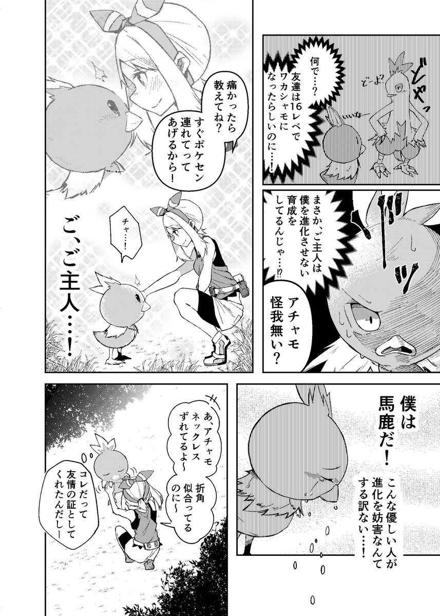 『バシャーモになりたいアチャモ』#漫画が読めるハッシュタグ #ポケモン 