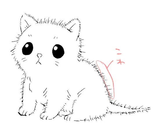 子猫のちょっと長めのぽわぽわした毛が好きなんだけど、分かる? 