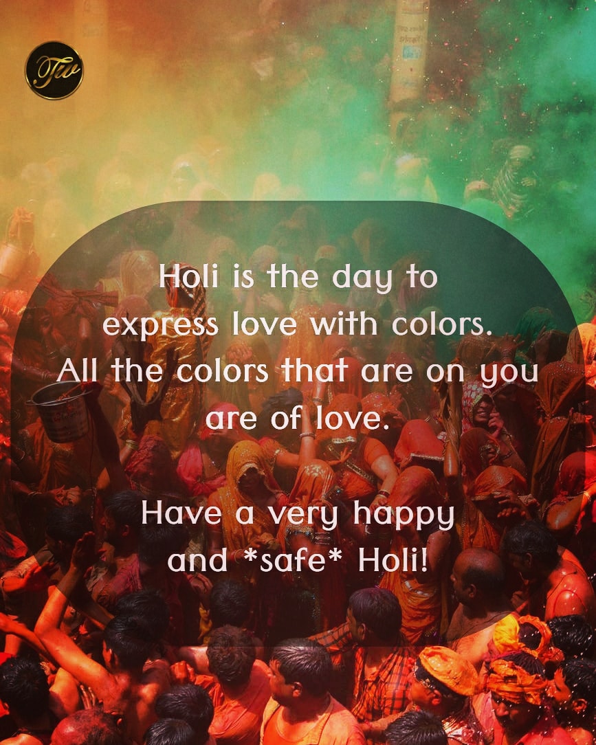 thetelloway's tweet photo. Happy Holi to everyone! Have a wonderful day❤️
#HappyHoli2021 #StaySafe https://t.co/VJ7RAnM8xn