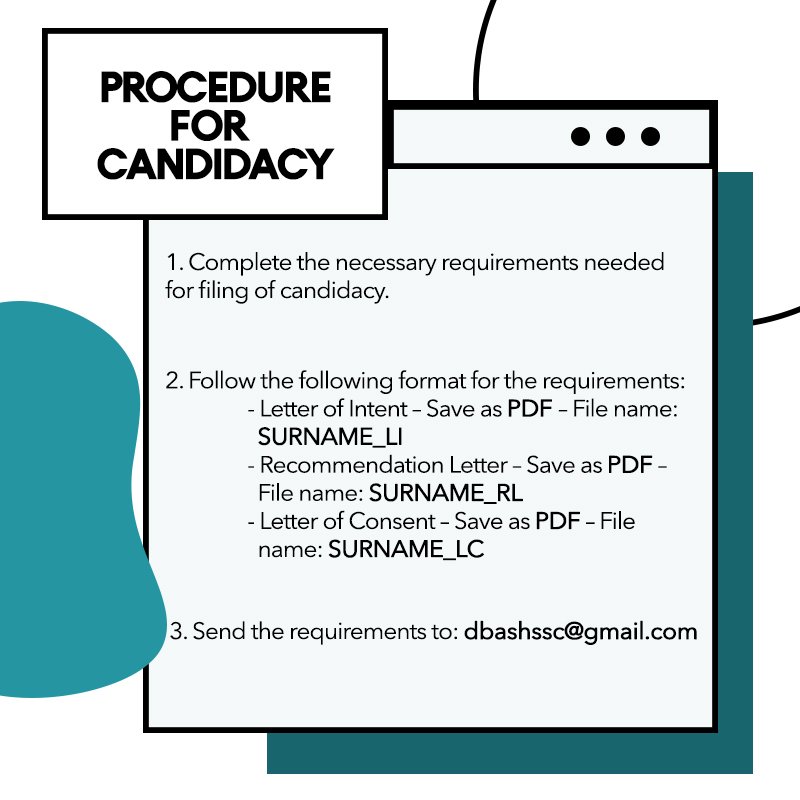 DBA_SHSSC's tweet photo. Procedure for filing of candidacy https://t.co/5Z9xItCUrm
