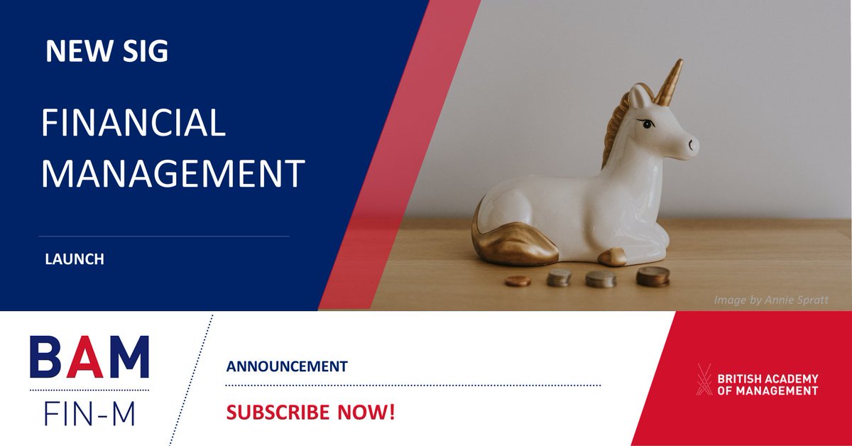 We are pleased to confirm the launch of the Financial Management SIG which will provide a forum for interdisciplinary research collaboration between academics on #FinTech #CorporateFinance and much more. Interested in joining the SIG? Sign up today bit.ly/3sCjxss