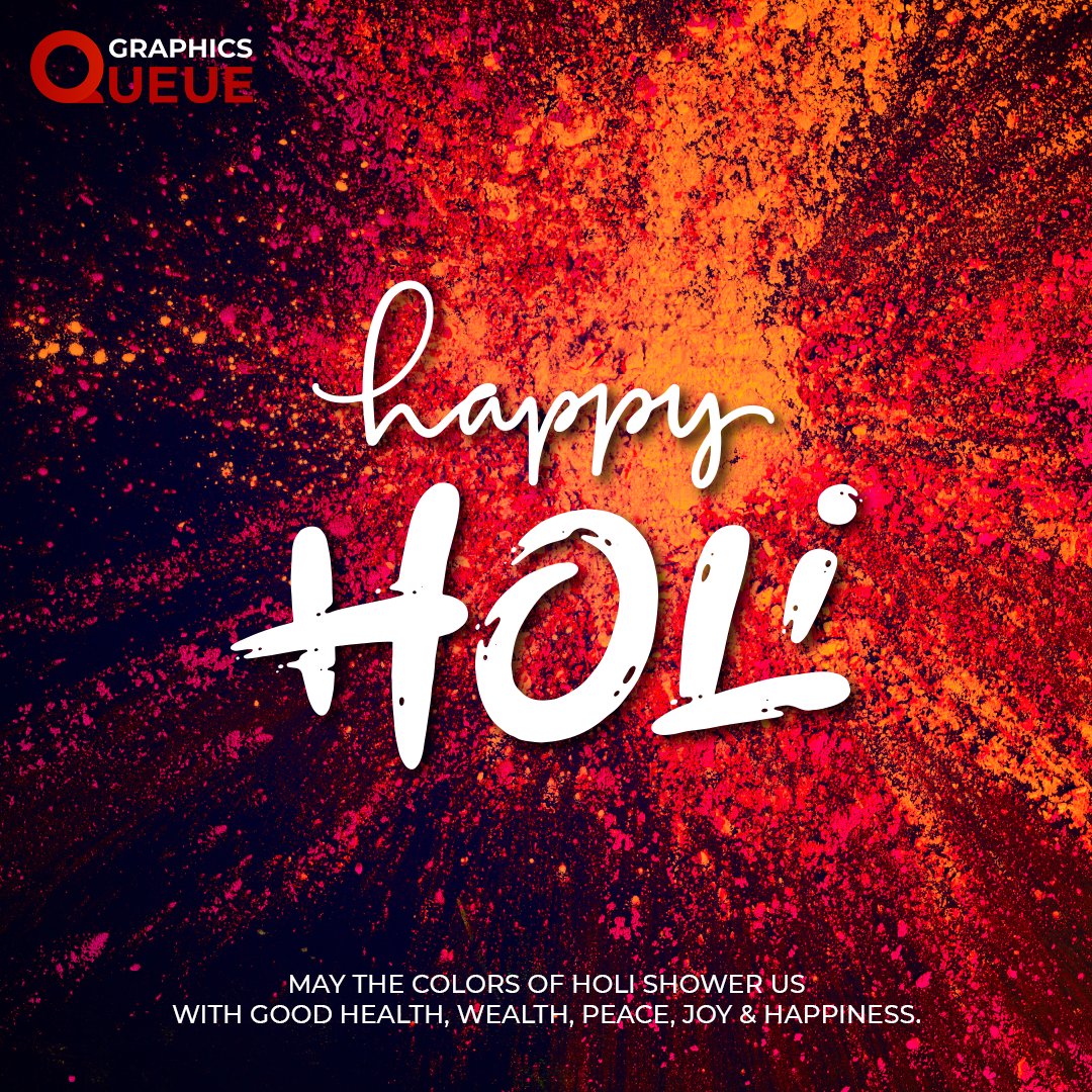 GraphicsQueue's tweet image. May the colors of Holi shower us with good health, wealth, peace, joy &amp;amp; happiness. Happy Holi!
#holi #happyholi #india #holifestival #festival #colours #colors #holihai #festivalofcolors #indianfestival #color #holifestivalofcolours #holifest #holipowder  #festivalofcolours