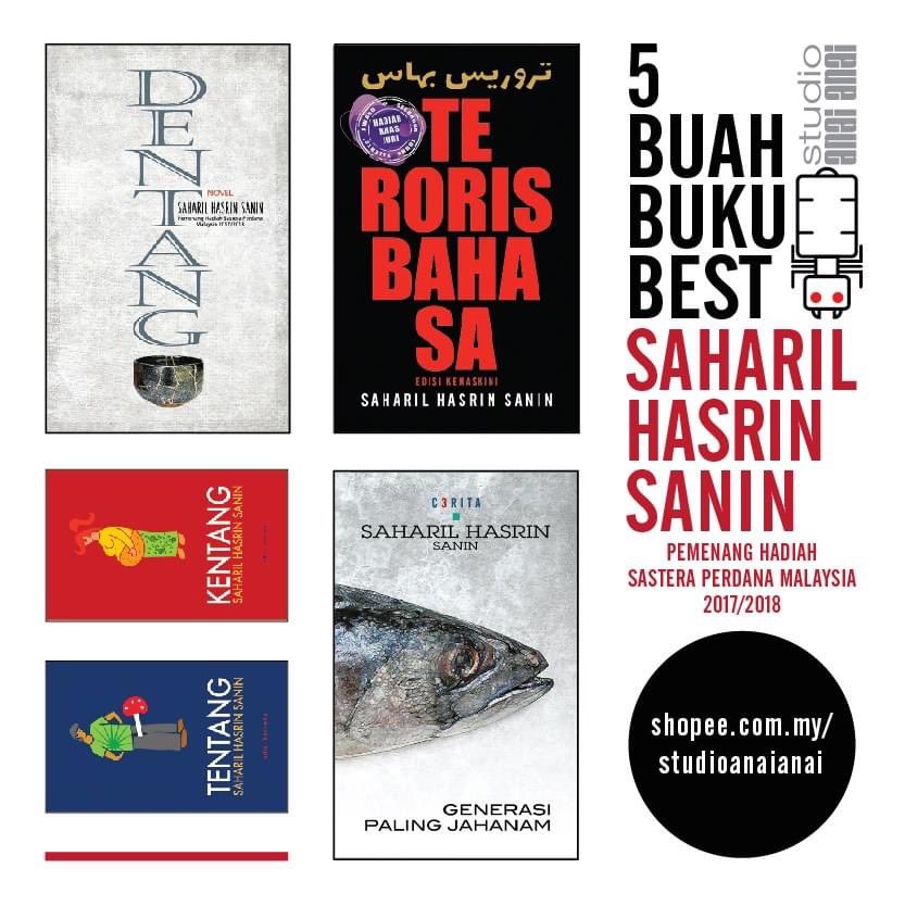 Sudahkah korang menunaikan ibadah Shopee hari ini? Penulis power <a href="/saharil/">Saharil Hasrin Sanin</a> ada menulis 5 buah buku bersama kami. Klik saja shopee.com.my/studioanaianai dan mulailah memborong buku beliau!