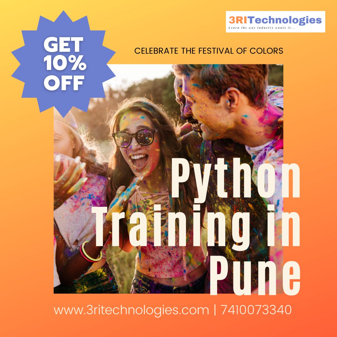 3RITechnologies's tweet image. 10% Off on Python Training
Holi Special Offer
Certification Course, 100% Job Assistance, Updated Content, Flexible Batches.
Call 7410073340
Visit - zcu.io/6QE1
#pythoncareer #pythonjobs #pythoncoding #pythondeveloper