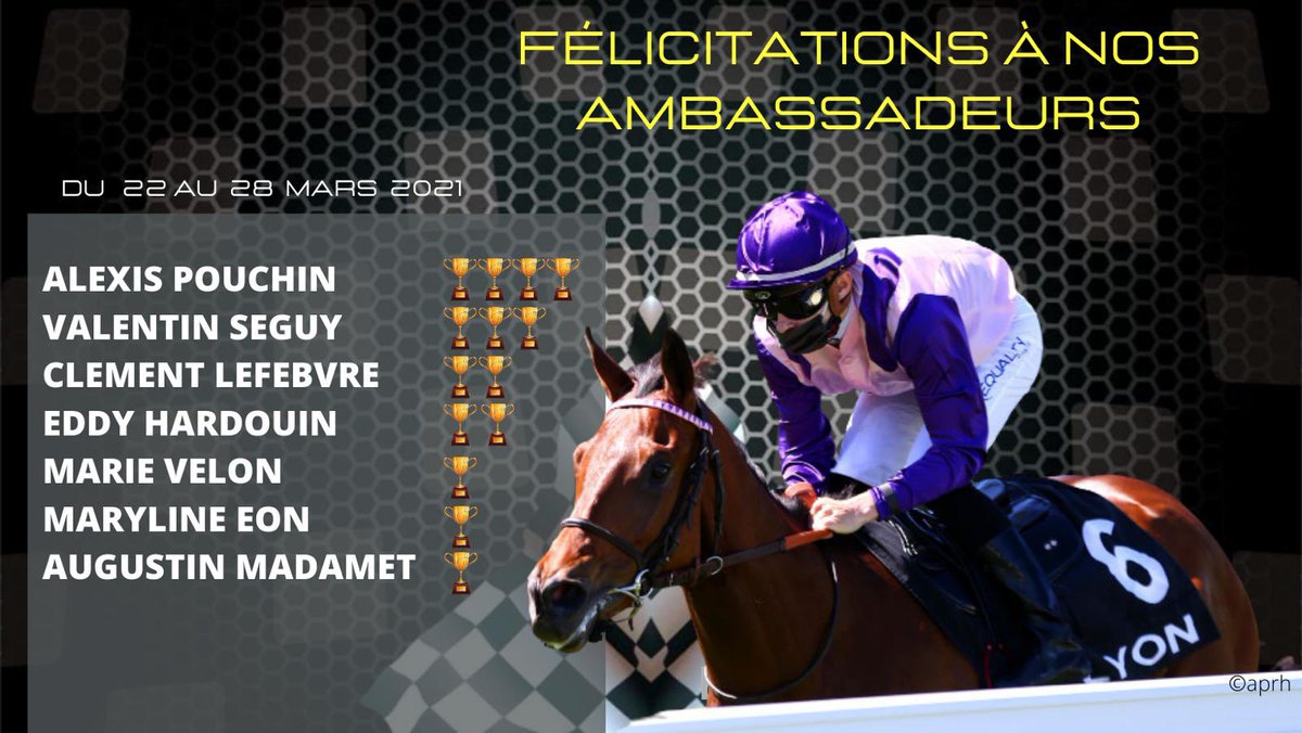 Equality France (@equalityfrance) on Twitter photo #Ambassadeur #Team
GRAND 7️⃣ réalisé... Tous « nos » jockeys ont brillé au moins une fois la semaine passée.
Mention particulière à <a href="/pouchinalexis/">pouchinalexis</a> #WellDone 😎 #Ambassadeur #Team
GRAND 7️⃣ réalisé... Tous « nos » jockeys ont brillé au moins une fois la semaine passée.
Mention particulière à <a href="/pouchinalexis/">pouchinalexis</a> #WellDone 😎