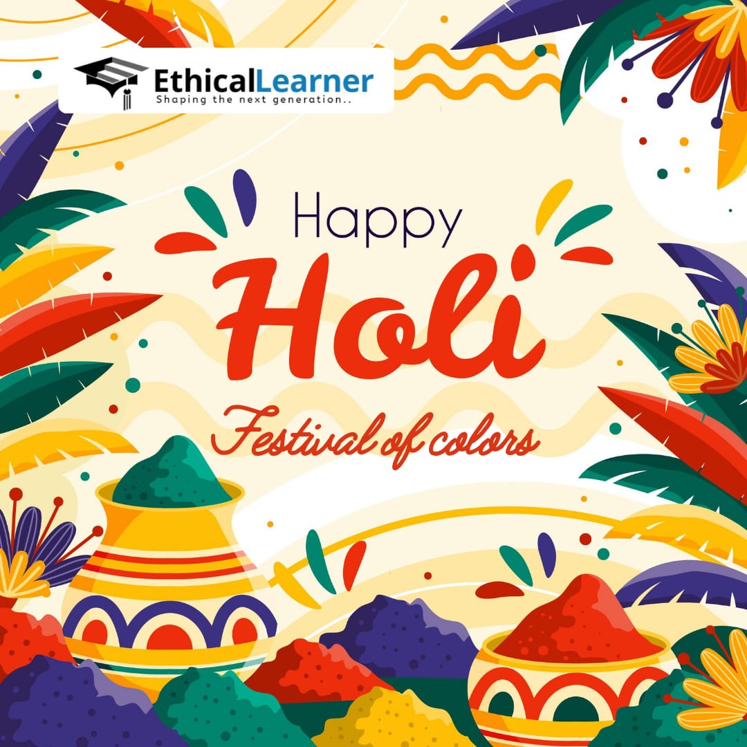 EthicalLearner's tweet photo. May God gift you all the colours of life, colours of joy, colours of happiness, colours of friendship, colours of love and all other colours you want to paint your life in.
"Happy Holi" #Holi2021 #Holi 
Team
Ethical Learner Pvt. Ltd. https://t.co/jHP4fiDSHS