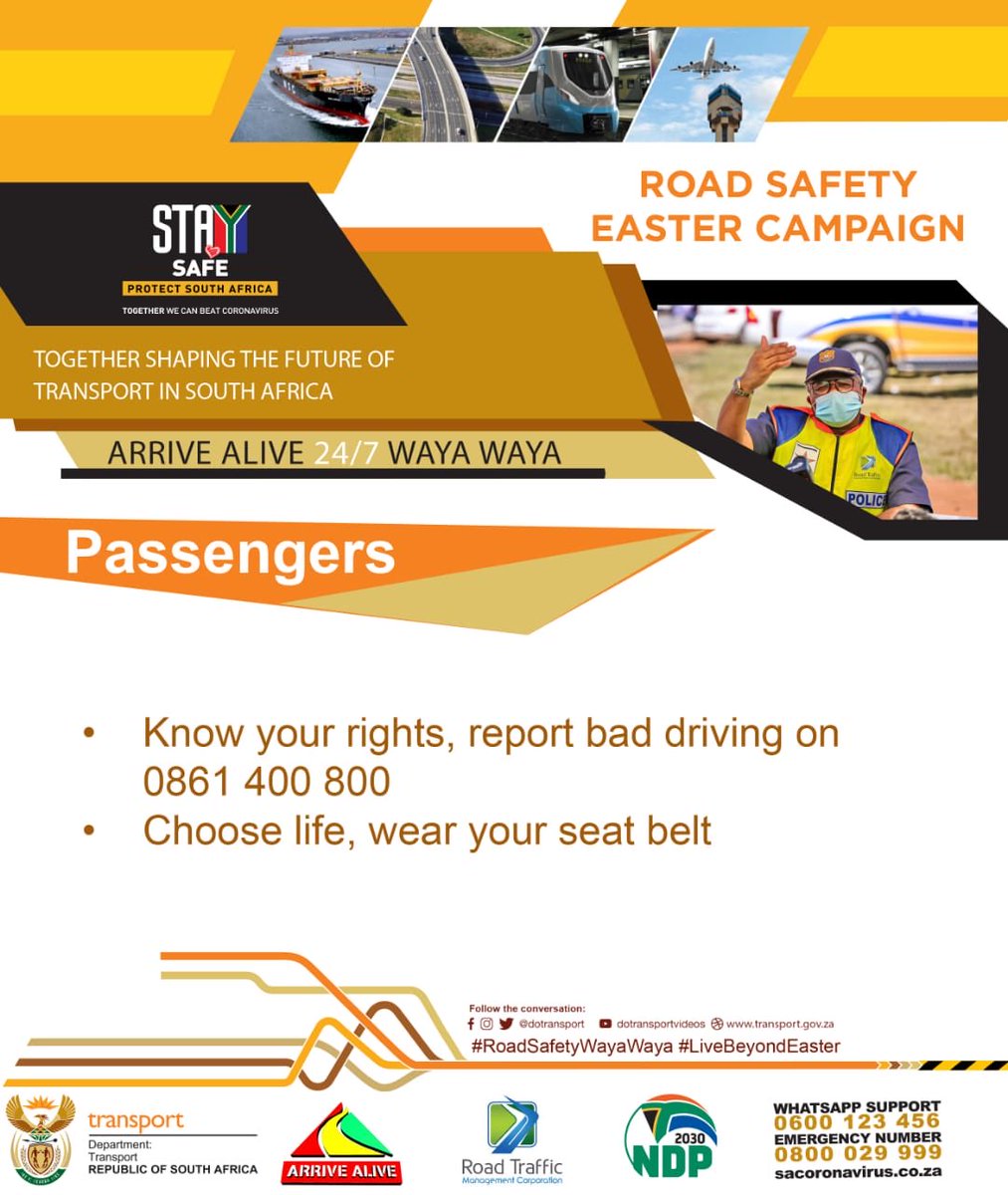 TrafficRTMC's tweet photo. #EasterLaunch Road Safety campaign
@Radio2000ZA โฆ@AwareOrgโฉ โฆ@Dotransportโฉ https://t.co/E5A1LGN6Yz