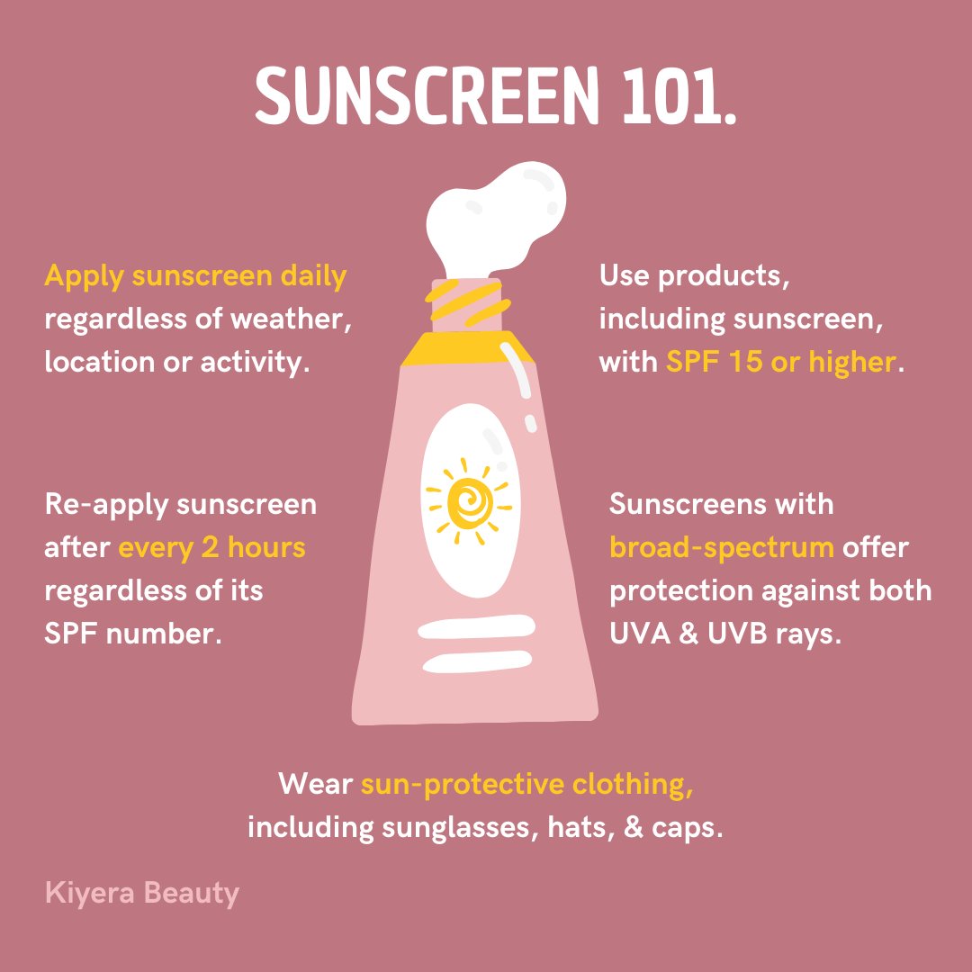 kiyerabeauty's tweet photo. #Sunscreen101 : This is your daily reminder to wear SPF.
.
Share & retweet π #KiyeraBeauty
.
.
#spf101 #wearspf #spfisyourbff #spftips #spfforbeginners #skincarereminders #twitterskincare #skincaretips #beautyreminders #beautytips #2021skincare https://t.co/drRoU3TlLF