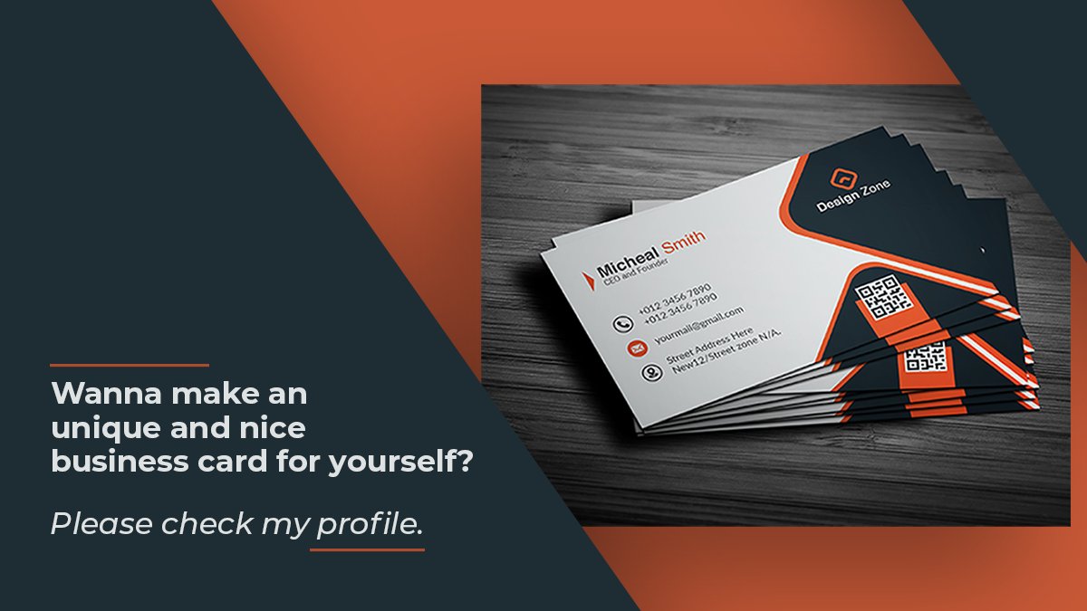 Hi there,
Wanna make yours ? 
Please check my profile and confirm your order.

#businesscards #visitingcard #corporatecard #Graphcidesign #orderNow #Fiverr