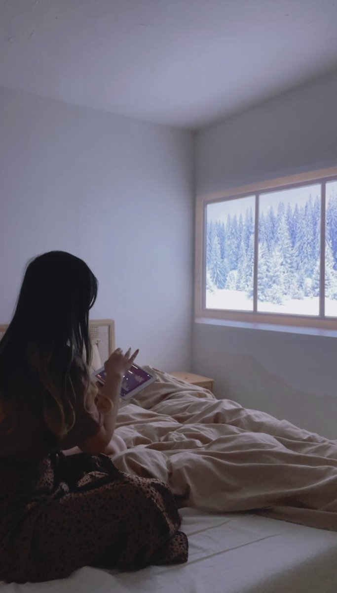 cristinaviseu's tweet photo. I set up my projector to look like a window to the outside. Not dystopian at all. https://t.co/7fB2ThGbGS