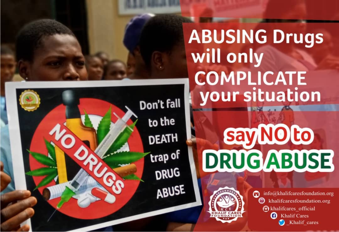 _khalif_cares's tweet photo. Drugs are chemical compounds that affect the mind and body.

Drug abuse can adversely affect a person's home, work life and mental health. 

Abusing drug especially over an extended period has numerous long-term health effects such as liver problems, kidney damage,.. https://t.co/qcIgVvJktI