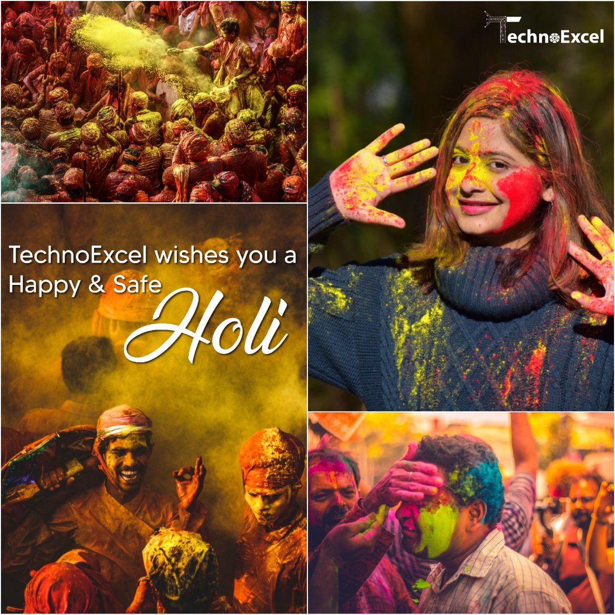 TechnoExcel's tweet image. The colours we play with touch not only our face but our heart too, by making us filled with happiness and joy. Happy Holi 🎨❤️

Technoexcel wishes you a Happy and Safe Holi ! 

#holi #holiday #holifestival #holidayseason #festival #festivalofcolors   #technoexcel #technoexceltip