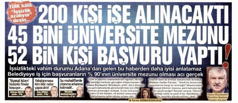 muhasebeburosu's tweet photo. Niteliksiz Üniversitelerin sayısını artırmakla eğitim sorununun çözülmediği ortada.
TÜİK halen işsizlik Yok desede gerçek ortada. https://t.co/r7xm8en56Q