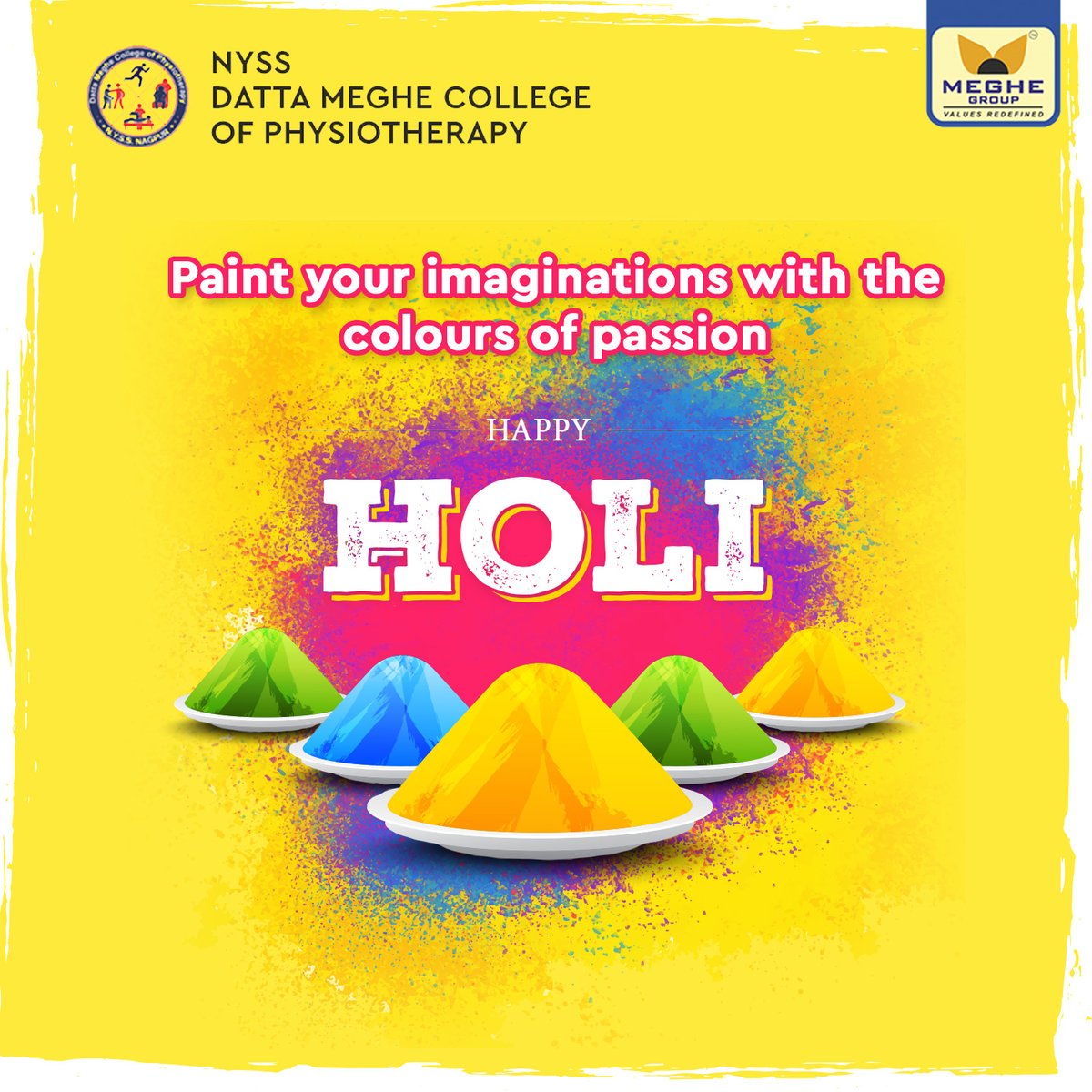 dmcopnagpur's tweet photo. This year, let’s play the festival of Holi differently. As we have been locked down at home, let’s paint the imagination with the colours of passion instead and not step out.
Wishing you all a very happy and safe Holi!
#Holi2021 #Holi #DMCOP https://t.co/77XFknYWez