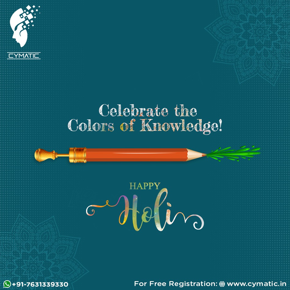 CymaticIndia's tweet photo. Celebrate the colours of knowledge &amp; wisdom, #Cymatic wishes everyone a vibrant #Holi!

#onlineclass #interactiveclass #onlineschool #learning #edtech #education #holi2021 #happyholi #happyholi2021 #color #colors #holifestival #colours #holihai #festivalofcolors #holifest https://t.co/RCUqjgVfXW