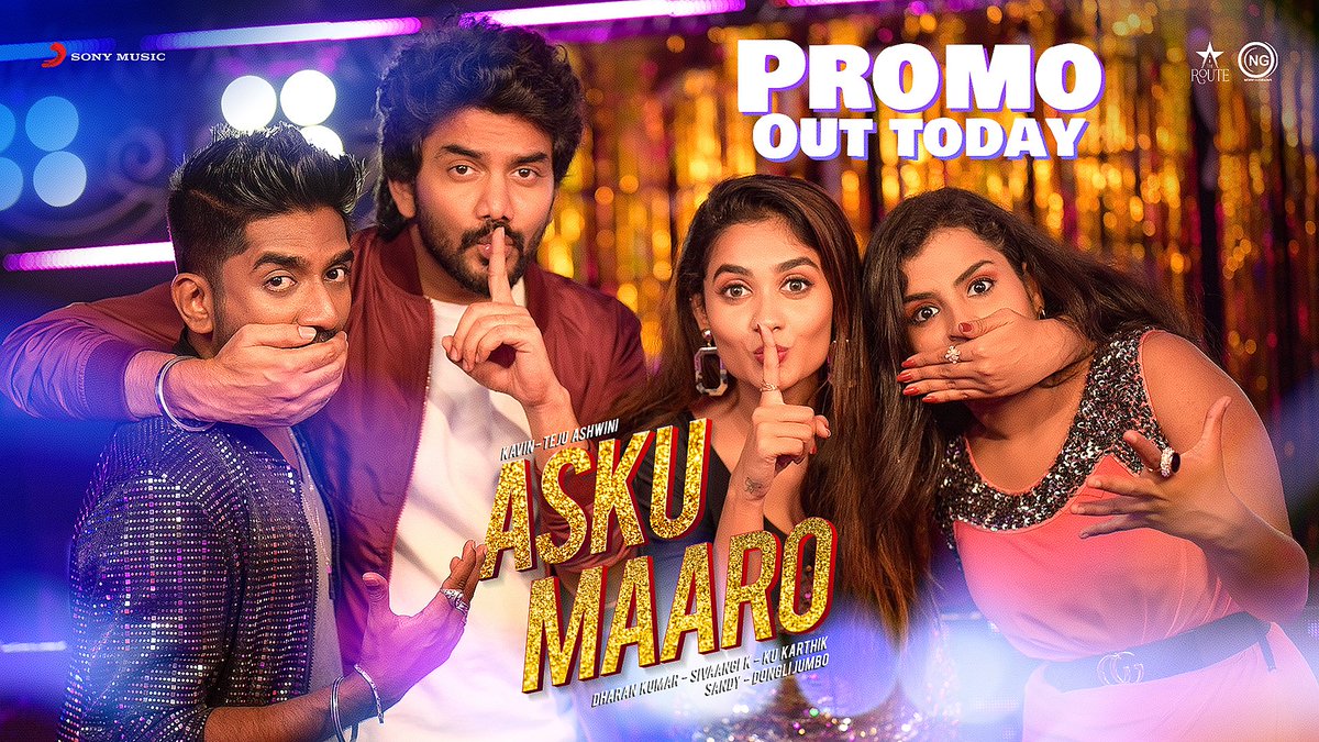Kavin_m_0431's tweet photo. Promo is here.. 😊 Paatu releasing tomorrow 6PM.. 😊

https://t.co/9FjhIhlKRz

#AskuMaaro 🕺🏻💃🏻

@SonyMusicSouth @noiseandgrains
@TheRoute @TejuAshwini9
@dharankumar_c @sivaangi_k
@DONGLI_JUMBO @Jagadishbliss @iamSandy_Offl @kiransaphoto https://t.co/F4gANICNVZ