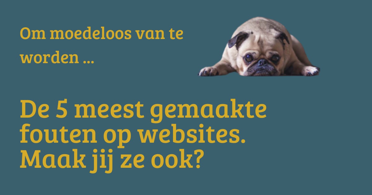 Soms worden we er wat droef van ... Steeds diezelfde fouten op oude én nieuwe websites. Fouten die trouwens makkelijk kunnen worden opgelost.

Maak jij één of meer van deze fouten? Laat het ons weten en we helpen je ze snel en eenvoudig op te lossen 👉 bibicontent.com/contact/