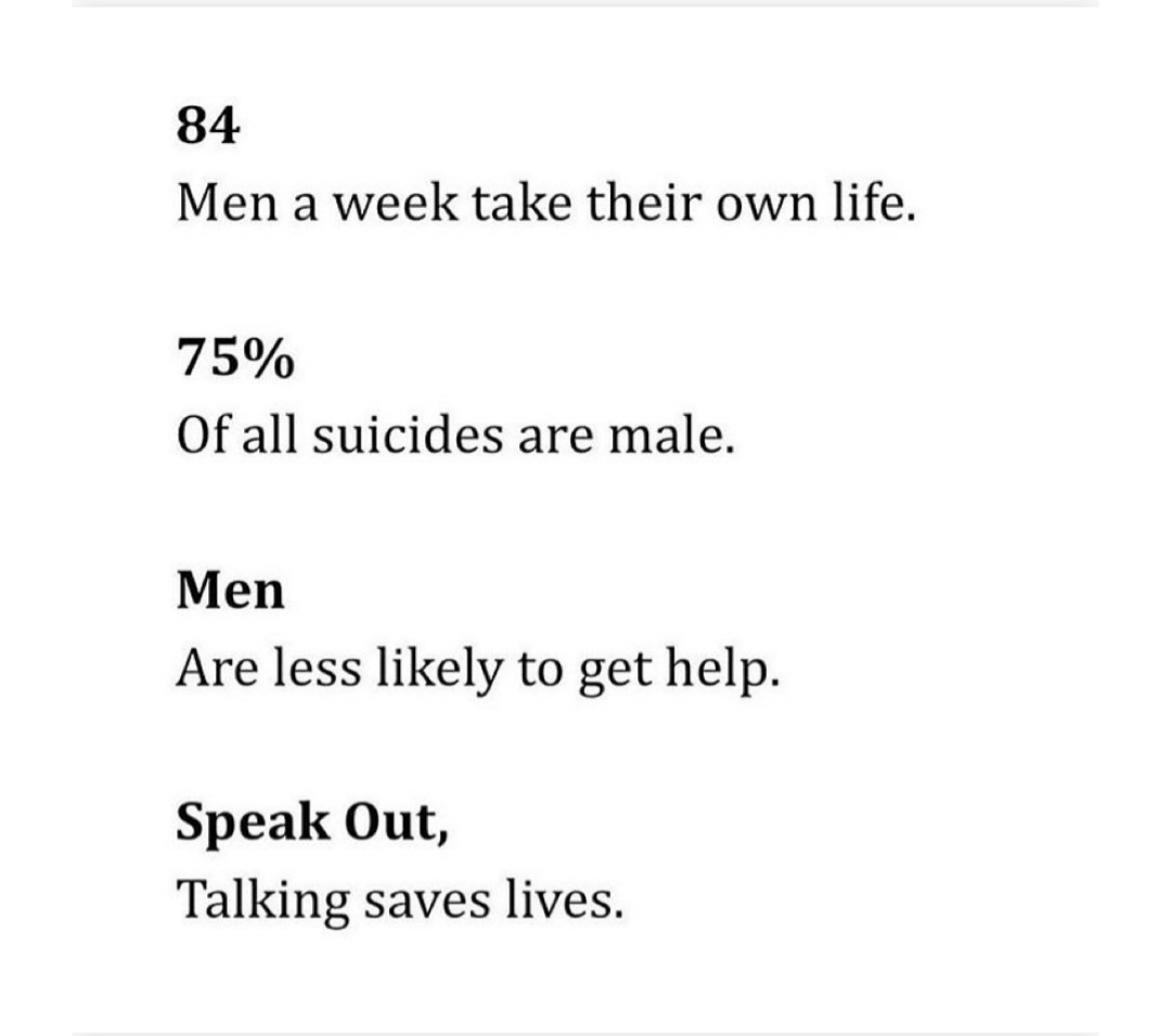 #malesuicide this needs to be talked about more.