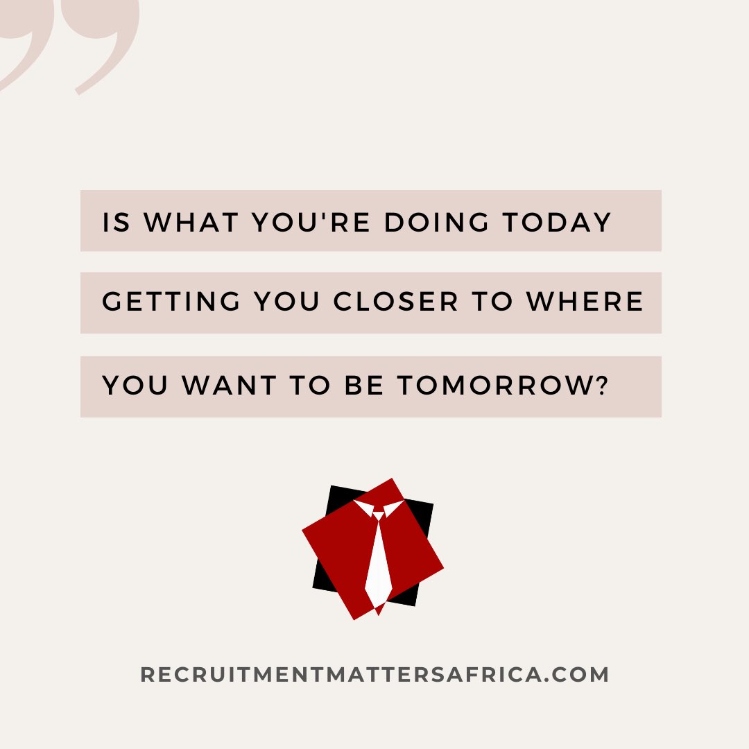Have an awesome week of self improvement💥

We challenge you to pull out your CV and do the work to improve it.

#recruitmentmattersafrica
#mondaymotivation