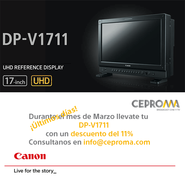 Ceproma's tweet photo. ⭕️ ¡Últimos días para llevarte tu Canon DP-V1711 con un 11% de descuento!
El que avisa, es avisador...
#Canon #DPV1711 #ConDescuento #Monitores #4K #HDR #production #onsetmonitor #Coloristas #Grading #DoP #Filmmaker #Filmmaking #Cinematography #ProductosdeCine https://t.co/XtFelOJ6I1