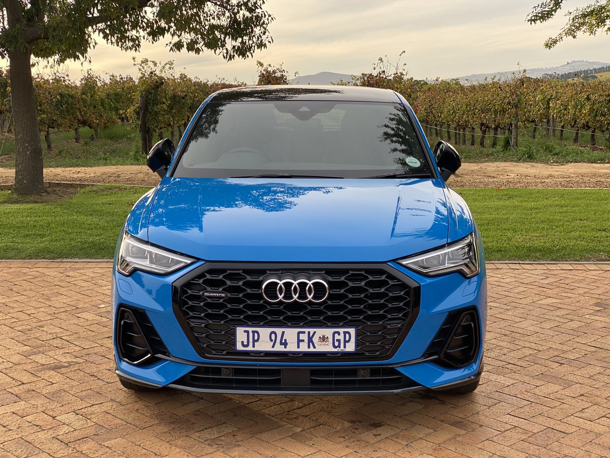 mtura712's tweet photo. Having a Blue Monday? Mine is pretty much Turbo Blue! Hope you have an epic week ahead!! @audisouthafrica  #AudiQ3Sportback https://t.co/P9eXayaAA3