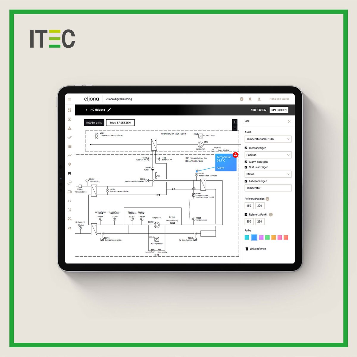 eliona_io's tweet photo. 🚀  Unser bekanntes «Technische Sicht»-Feature haben wir weiter ausgebaut und mit neuen Funktionen bestückt. Lade Pläne und Bilder von deinen Anlagen hoch um diese individuell mit Datenpunkten zu verknüpfen.

https://t.co/2QhRyzWyFe

#smartbuilding #iot #bim #industrie40 https://t.co/HdaiCqAYC9