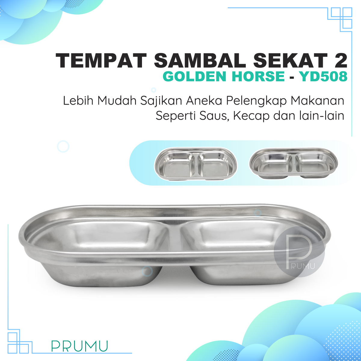 PrumuID's tweet photo. Tempat Sambal Sekat 2 by GOLDEN HORSE.

Spesifikasi :
- Bahan Stainless Steel
- Food Grade
- Brand: Golden Hourse
- Made in India

Ukuran kurang lebih :
- Panjang: 20 cm
- Lebar: 8 cm
- Tinggi: 2,5 cm
- Berat: 72 gram

Harga : Rp18.700

#Trending #onlineshopping https://t.co/CQCMHyfBsf