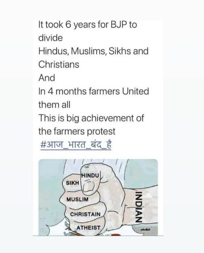 Kissanektazind5's tweet photo. #FarmersProtest 
#farmers_want_msp 
#farmerscallbjpboycott 
#shameonmodi
#shame on coward Bollywood cricketer YouTuber who not support real farmers in Delhi allbaninpunjab other part of India USA Canada America etc government change soon but we never forget cowards
#boycotambani https://t.co/s2iwM3vooD