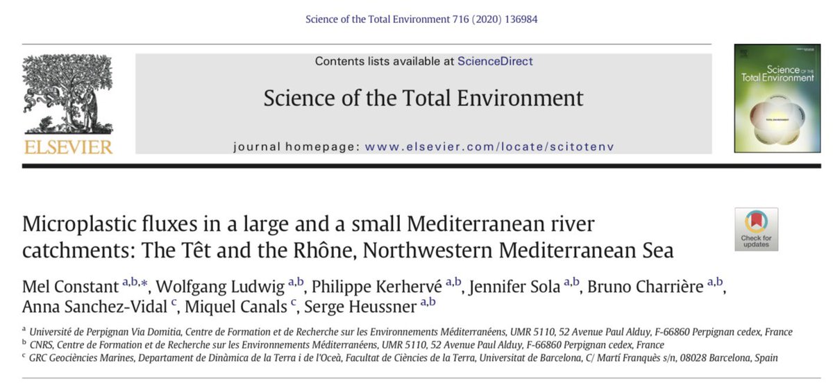 DeptDto's tweet photo. #Recerca2020 Canals i @aneguet77 van participar en aquest article publicat en la revista ‘Science of The Total Environment’ (Constant et al. 2020) @Cefrem1 @cnrs @GRCGM #Microplàstics #GeociènciesMarines @UBDivulga @geologiaub https://t.co/tfF5kvIqnB https://t.co/U5GcrRe0UG