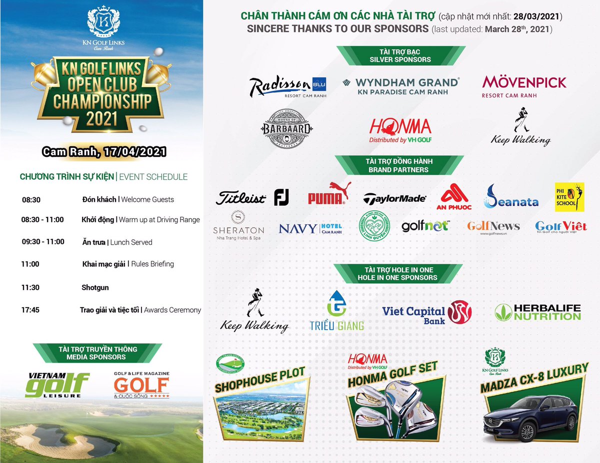 The KN Golf Links Open Club Championship 2021 is coming!
This tournament has been receiving the attention of many sponsors, promising a dramatic competition of Vietnam's top amateur golfers with attractive value prizes.
Register now: (+84) 2583999666/ golf.booking@kngolflinks.com