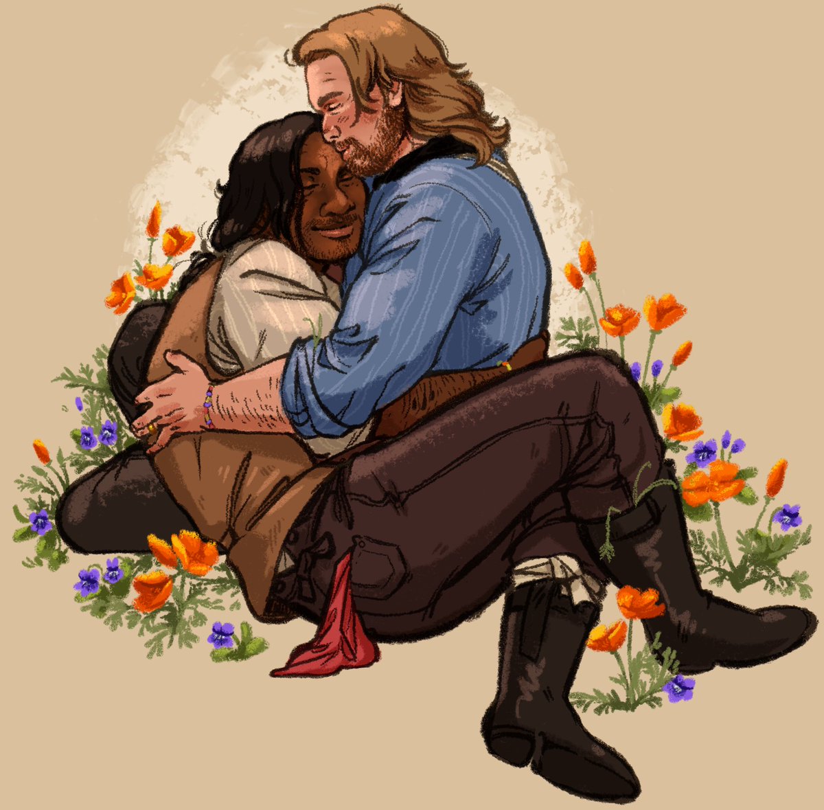 Eitrad's tweet photo. canon ending where they move to california and get gay married and also have a nice little flower garden🧡✨#charthur #rdr2 https://t.co/w64MxV3tFH