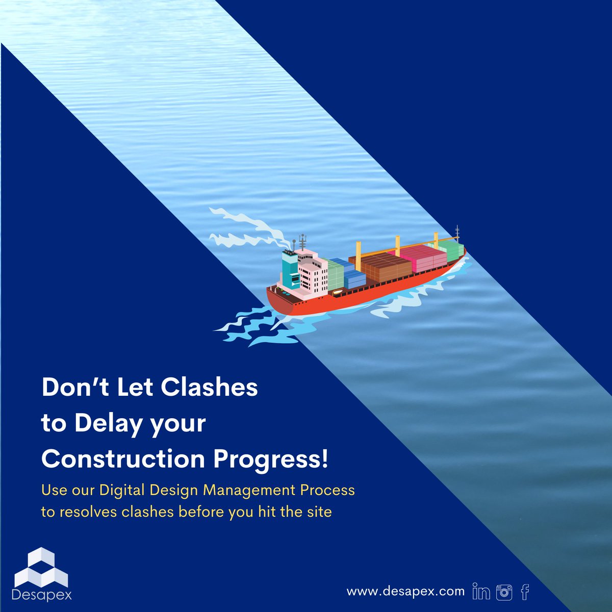 desapex's tweet photo. Use Digital Design Management Process to resolves clashes before you hit the site
https://t.co/RnPrbAZ4d4
#clashdetection #bimcoordination #suezcanal #suezblocked #SuezCrisis #Desapex https://t.co/ZkCs3TnIiT