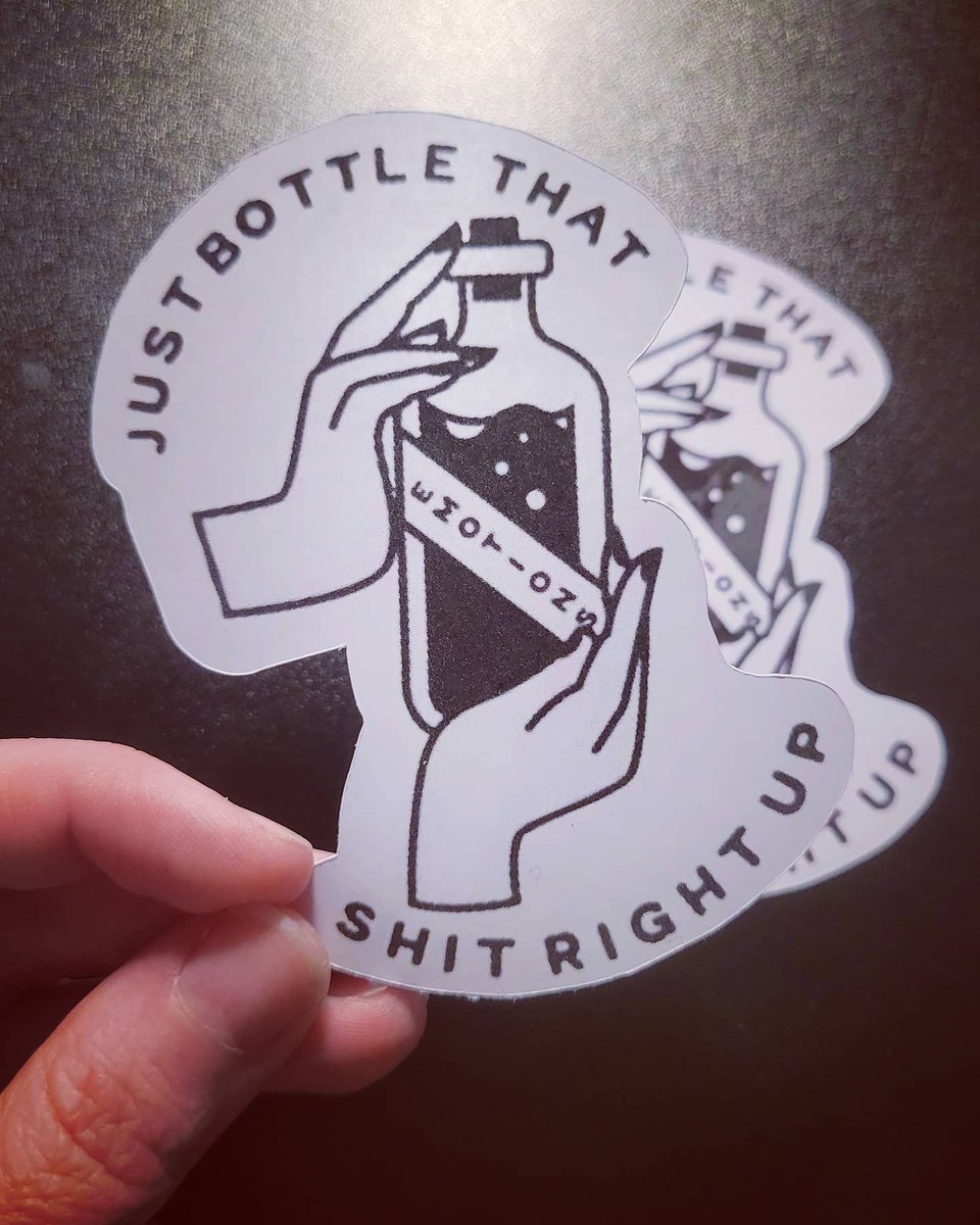 AshleeAcrylics's tweet photo. Just Bottle That Shit Right Up sticker available at https://t.co/xo9j5evD4S 
#BottleThatShitRightUp #MentalHealth #Sticker #Emotions #Etsy #smallbusiness https://t.co/6wd9hRiDnN