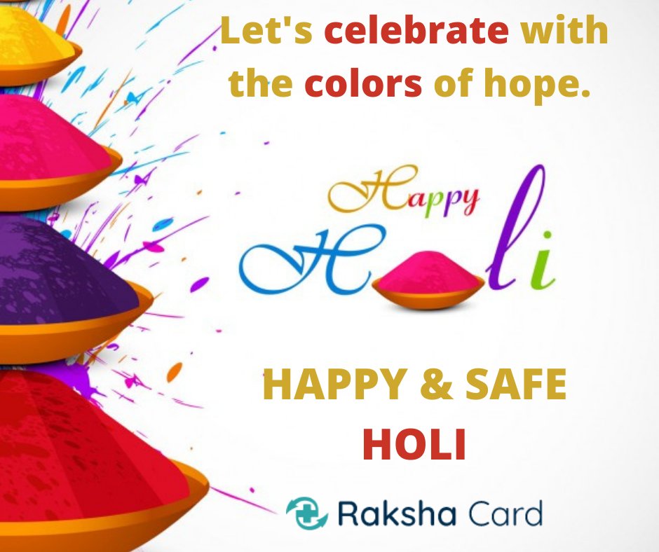 RakshaCard's tweet photo. Raksha Card wishes you and your family a colorful and safe holi😍
#Rakshacard #happyholi #holi #holifestival https://t.co/NPKhVMEugR