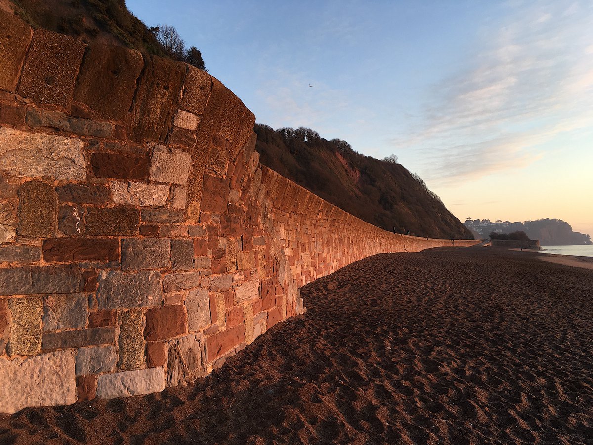 aftjae's tweet photo. Loving the sandstone #IsambardKingdomBrunel 's #SeaWall in the early morning sun here in #Teignmouth #Devon looking towards #SpreyPoint and the #ParsonandClerk Not taken this morning, though I was out, it was overcast. Still, #SunRise from early March #TheSunRiseProject https://t.co/kV3xmsISaD