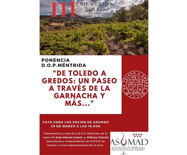 PequenasDos's tweet photo. La Pequeña @DOMentrida , presenta hoy a partir de las 18,00 horas sus vinos en @ASUMADMADRID  (Asociación de Sumillieres de Madrid) bajo en una cata bajo el título "De Toledo a Gredos un paseo a través de la Garncha y más" https://t.co/yyTfBlUjMV