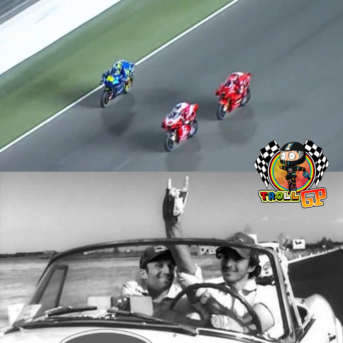 trollgpofficial's tweet photo. IL SORPASSO - Per il podio
Made in @ducaticorse
#MotoGP #TrollGP #QatarGP https://t.co/5vyCfLHUHV