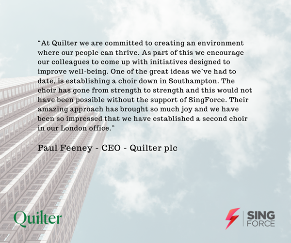 We're hopeful that we'll be able to get back to delivering in person sessions for <a href="/Quilter/">Quilter</a> staff before the end of the year! 👏😃

#WorkplaceChoir #StaffConnection #EmployeeWellbeing