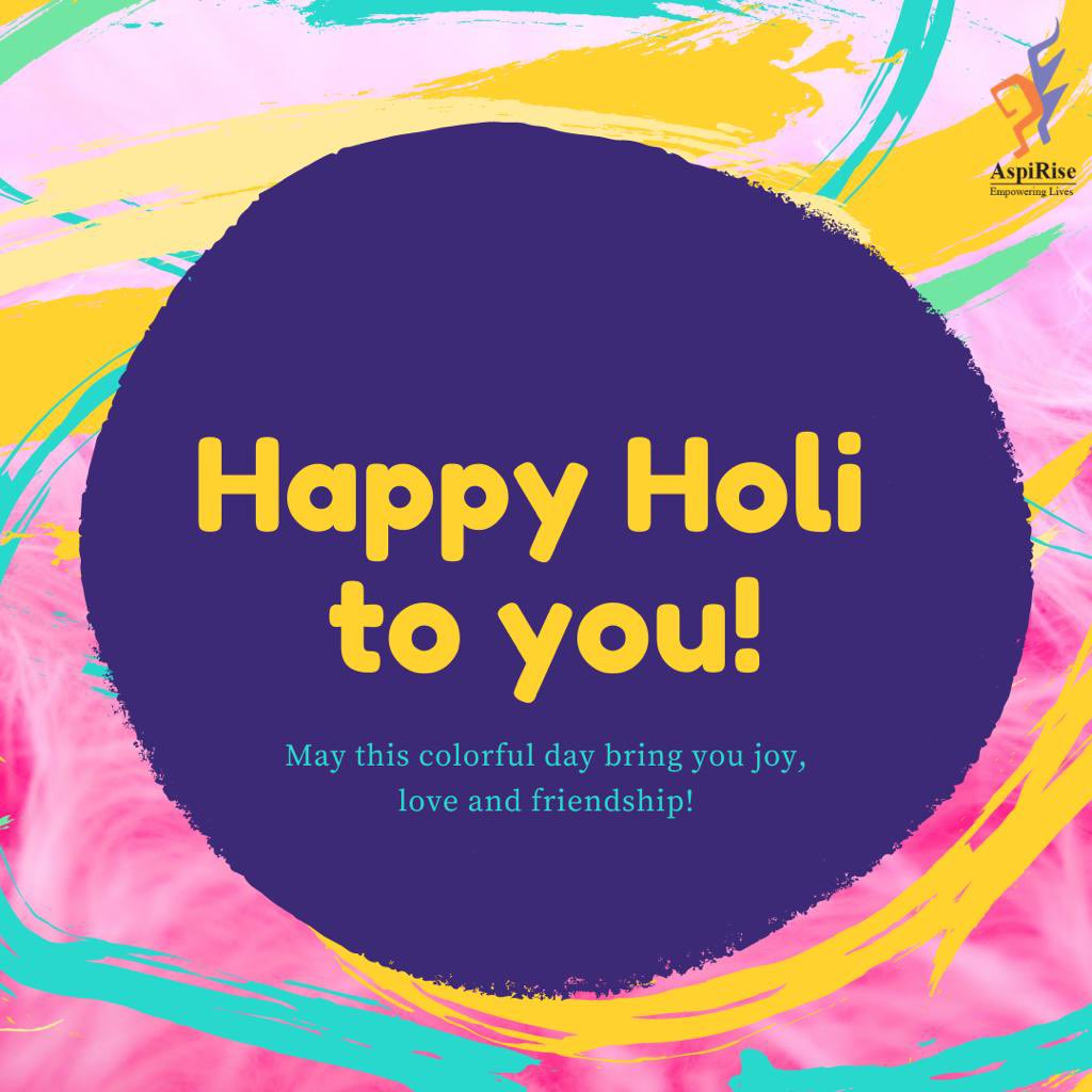 AspiRise1's tweet photo. Love and warm wishes to everyone celebrating Holi today! 

#HappyHoli https://t.co/uJ4GnjPBDx