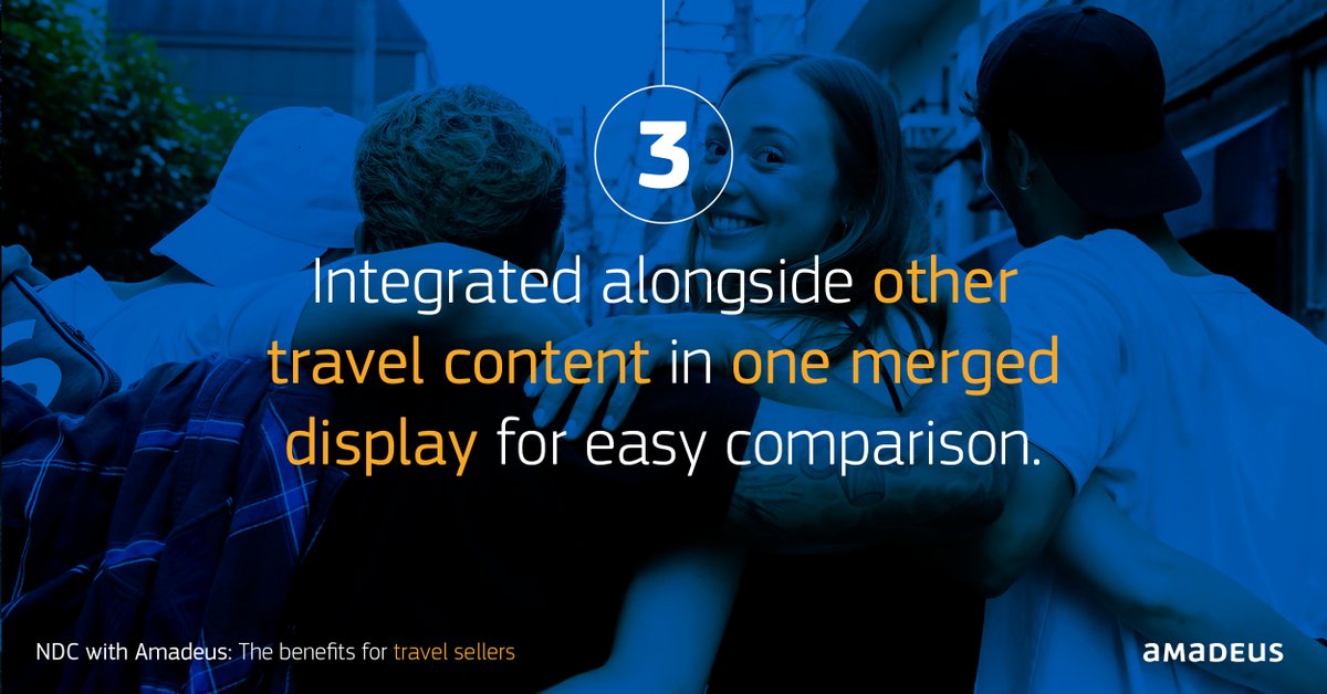 1ASeb's tweet image. At Amadeus, we are integrating all types of travel content, including NDC, so travel agencies can search, compare, book and service content on one screen. Learn about other benefits here. ow.ly/WKQI102Byhb  #TravelAgencies #NDC #AmadeusTravelPlatform #Amadeus