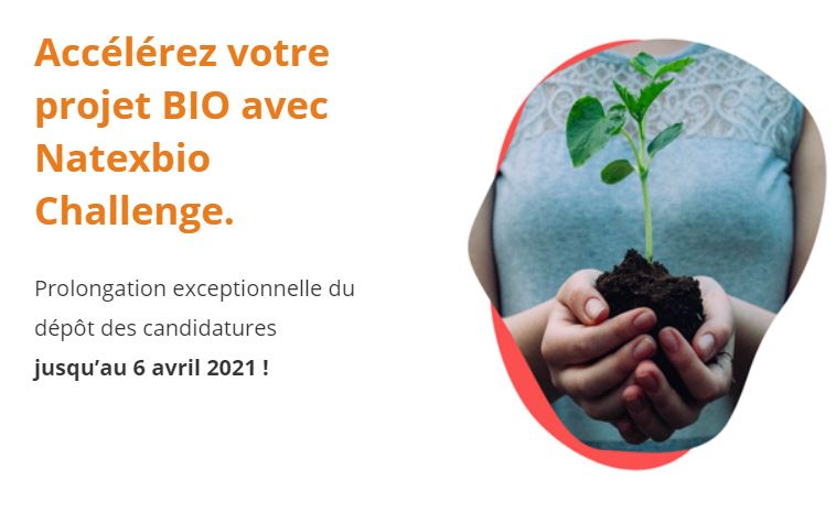 #natexbiochallenge: Prolongation exceptionnelle du dépôt des candidatures jusqu'au 6 avril 2021 <a href="/Natexpo/">Natexpo</a> <a href="/agriculturebio/">Ferrari vroum</a> <a href="/synabio/">Synabio</a> <a href="/Synadiet/">SYNADIET</a> <a href="/Cosmebio_label/">Cosmébio</a> @biolineaires @Ingrebio  #bio #Concours #natexbio