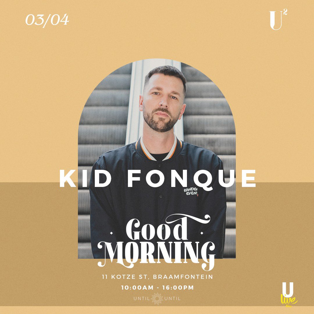 untiluntil_za's tweet photo. Good Morning 🌤

This week Saturday we wake up to a brunch-concert experience featuring @ShaShaOfficial_ , @KidFonque and more. 

Join us &amp; @ULiveAfrica at #GoodMorning 

Tickets: https://t.co/xIjpPxWsAS https://t.co/WlaFMZC95c