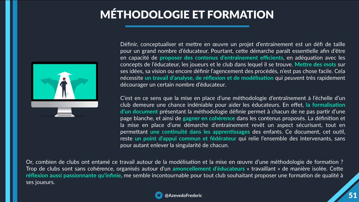 🔸MÉTHODOLOGIE DE FORMATION🔸

🎯Quelques arguments sur l'intérêt de concevoir, modéliser et mettre en place une méthodologie d'entrainement au sein d'un club:

✅Proposer une formation cohérente et continue
✅Intégrer les nouveaux éducateurs
✅Parler le même langage

...et bien+
