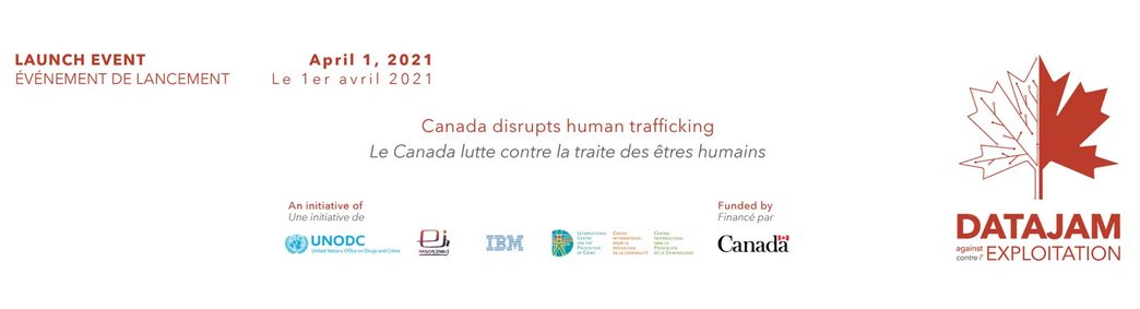 UNODC_HTMSS's tweet image. Launch of the #2021 #DataJam against #Exploitation.   
A technological #innovation competition that seeks to increase public awareness of #HumanTrafficking in #Canada 🇨🇦 👉cipc-icpc.org/en/events/upco… @UNODC @Safety_Canada @ICPC_CIPC @fpasoslibres @IBMorg #Tech4Good
