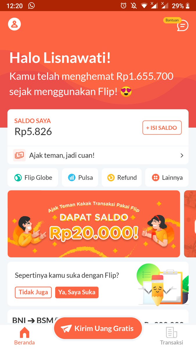 lisna0194's tweet photo. @flip_id Saya sudah menghemat Rp1.655.700 sejak pakai Flip! Yuk, install dan pakai Flip juga agar kamu bisa merasakan enaknya transfer antar bank gratis! Caranya mudah, tinggal buat akun di sini : https://t.co/uGdzXhPl8H https://t.co/9jKCTUiY6H