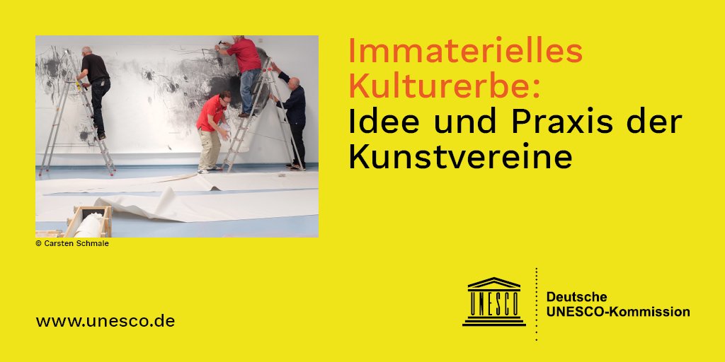 unesco_de's tweet photo. #Kunstvereine bringen #Kunst in breite Gesellschaftsschichten, fördern junge #Kunstschaffende und vermitteln zwischen #Museum und #Kunsthallen. Seit diesem März sind Kunstvereine Teil des Bundesweiten Verzeichnisses Immaterielles #Kulturerbe.

🎨 https://t.co/6pIi2TILOU https://t.co/tp5qQUEZMt