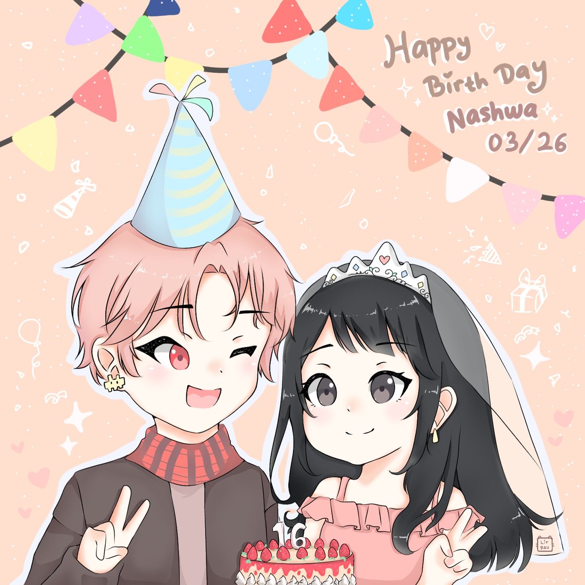 Nashwa_chan26's tweet photo. My friends @Lirrau01 just draw me some fanart for my belated birthday present, it's really adorable thank you🥺💞
#ハルキーパトロール 
#カナハルART https://t.co/naxR56ztdD